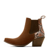 Botín Vaquero Ariat Bradley Gamuza Café Snake Print