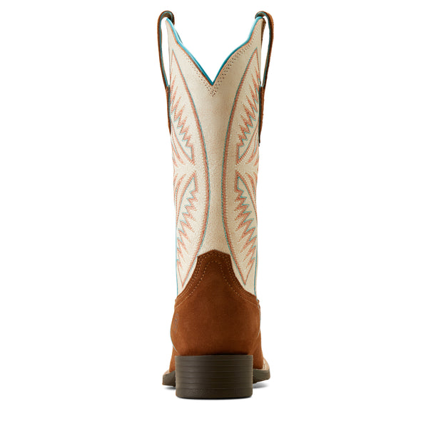 Bota Vaquera Round Up Ruidoso Gamuza Perla Mate