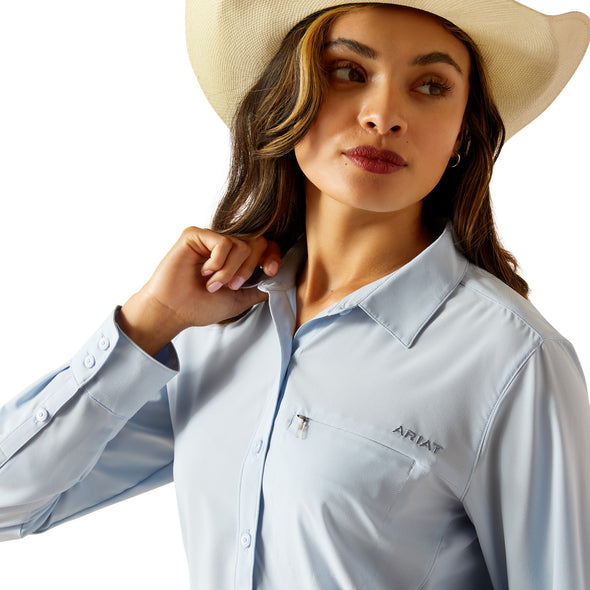 Camisa Ariat VentTEK Stretch Chambray Blue