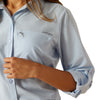 Camisa Ariat VentTEK Stretch Chambray Blue