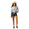 Camisa Ariat VentTEK Stretch Chambray Blue