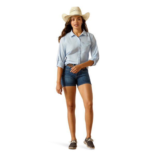 Camisa Ariat VentTEK Stretch Chambray Blue
