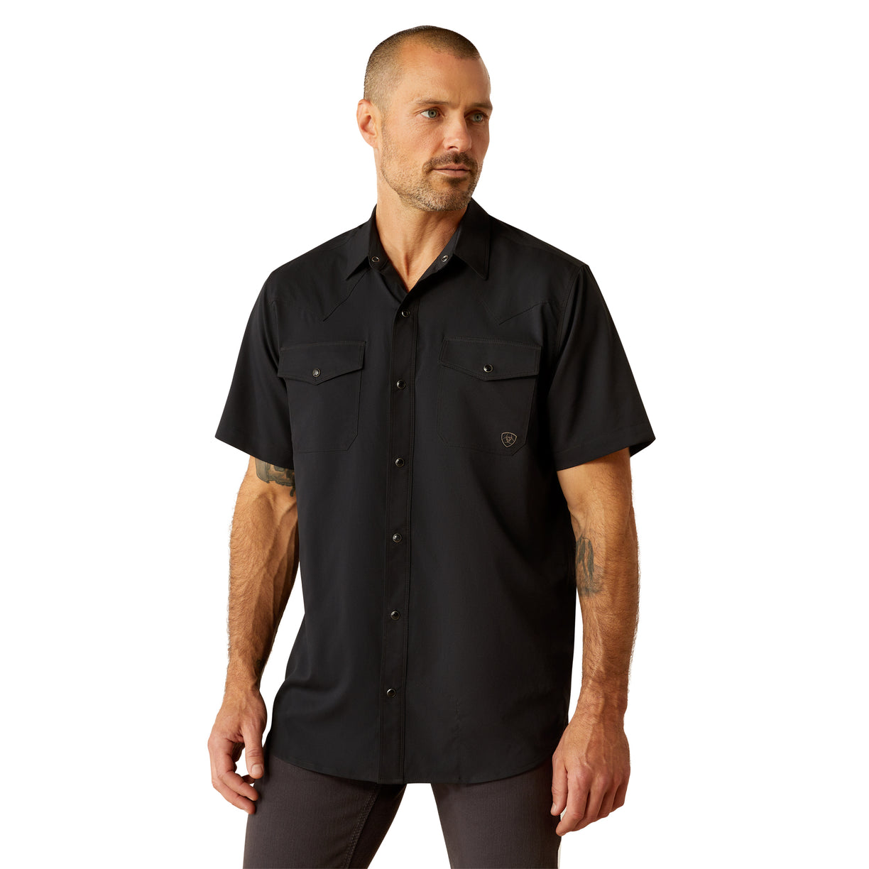 Camisa Ariat VentTEK Negro Corte Fitted