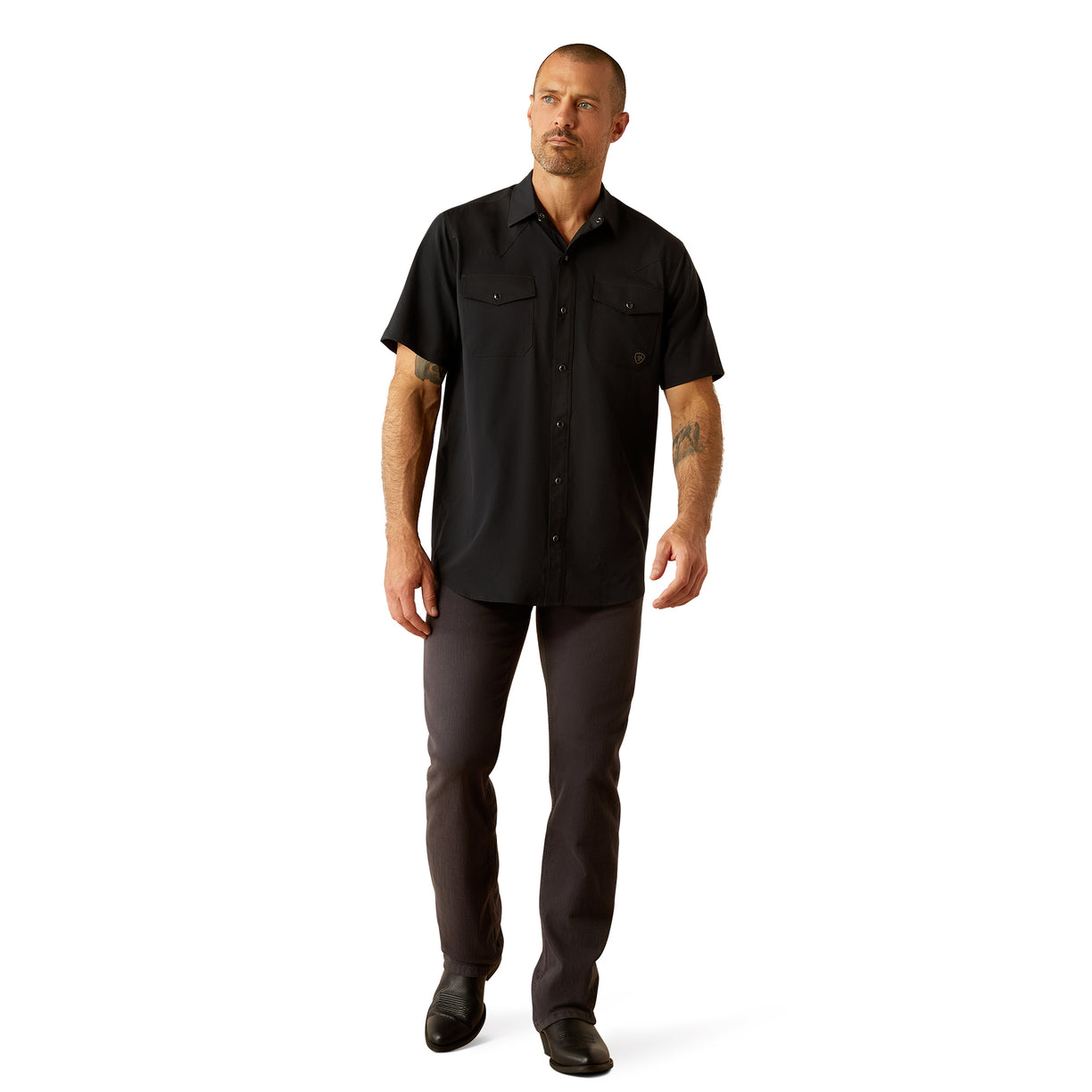 Camisa Ariat VentTEK Negro Corte Fitted