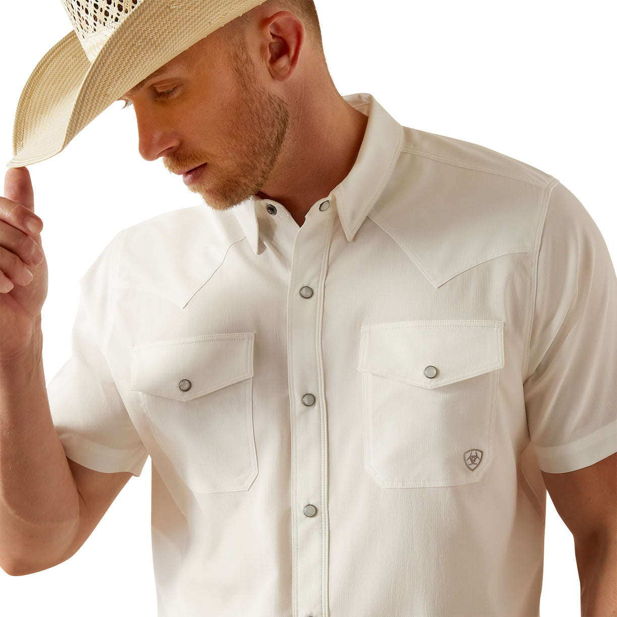 Camisa Ariat VentTEK Blanco Corte Fitted