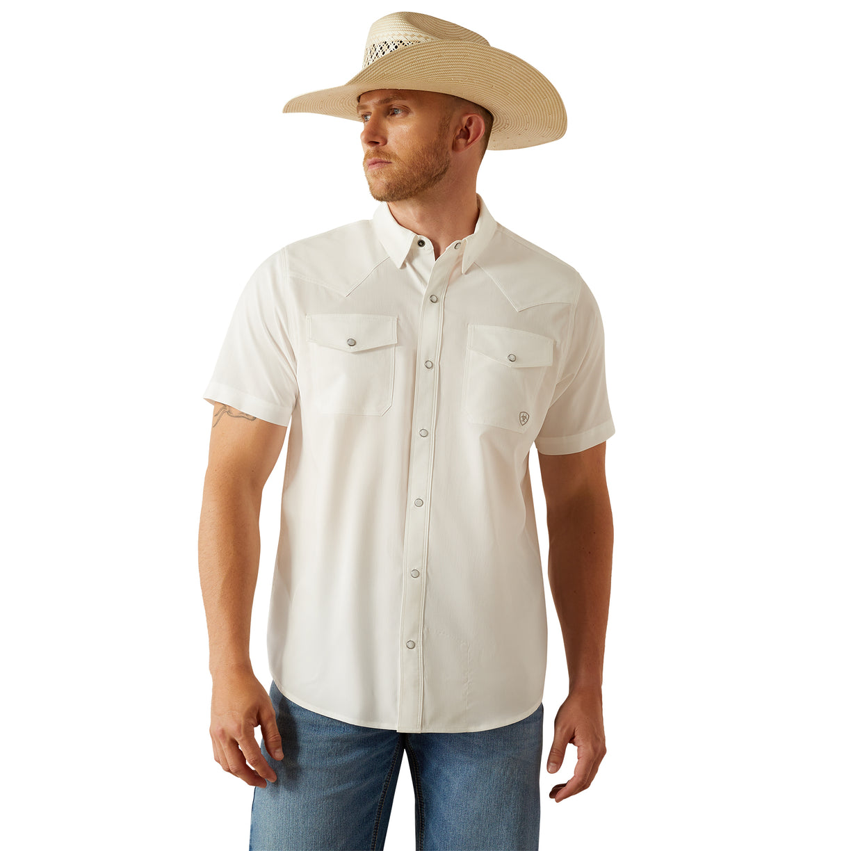 Camisa Ariat VentTEK Blanco Corte Fitted