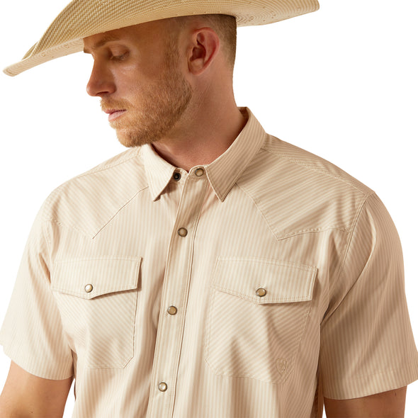 Camisa Ariat VentTEK Tan Corte Fitted