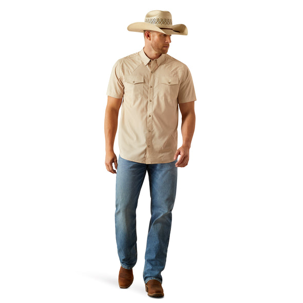 Camisa Ariat VentTEK Tan Corte Fitted