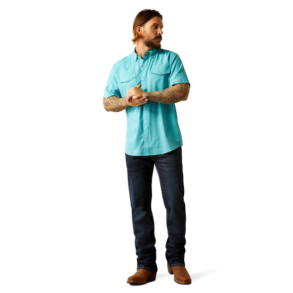 Camisa Ariat VentTEK Turquesa Corte Fitted