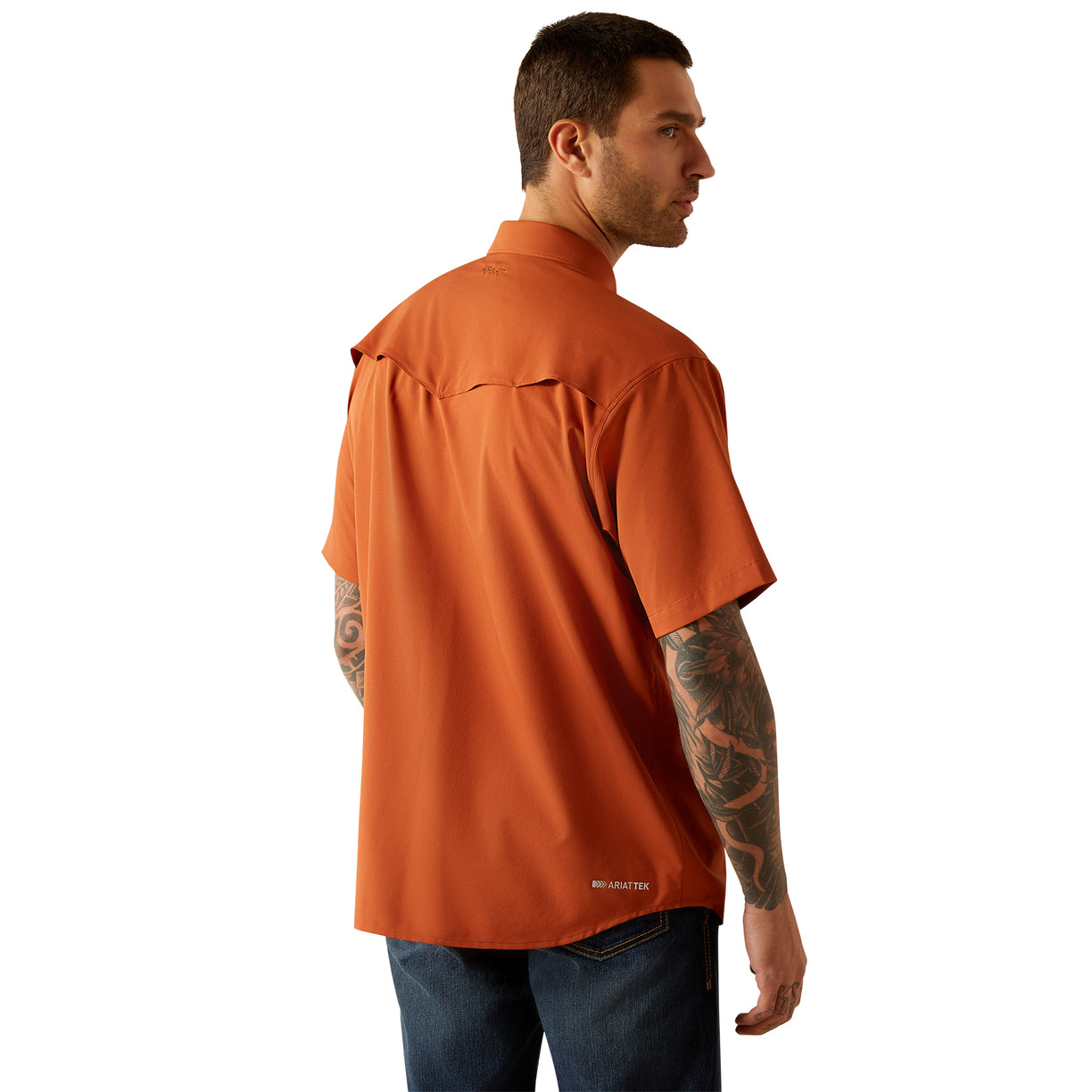 Camisa Ariat VentTEK Naranja Corte Clasico