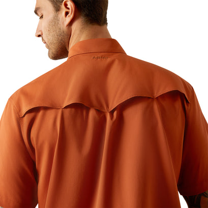 Camisa Ariat VentTEK Naranja Corte Clasico