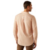 Camisa Ariat Lisa Café Libre De Arrugas Corte Fitted