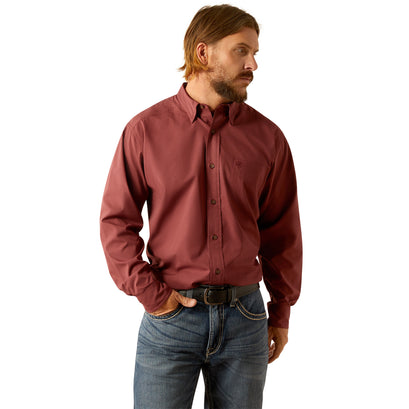 Camisa Ariat 360 Airflow Mahogany Corte Clásico