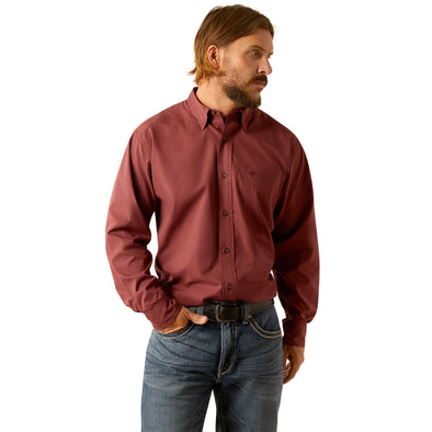 Camisa Ariat 360 Airflow Mahogany Corte Clásico