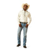 Camisa Ariat Jurlington Blanco Corte Retro Botón a Presión