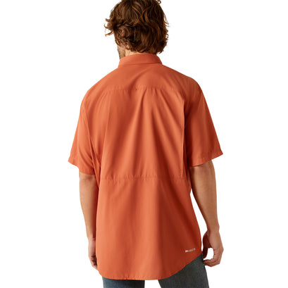 Camisa Ariat VentTEK Outbound Naranja Corte Clásico