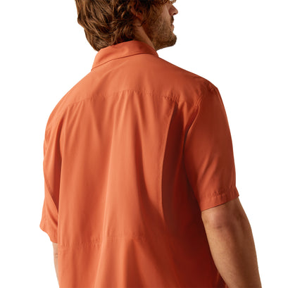 Camisa Ariat VentTEK Outbound Naranja Corte Clásico