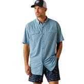 Camisa Ariat VentTEK Outbound Azul Corte Clásico