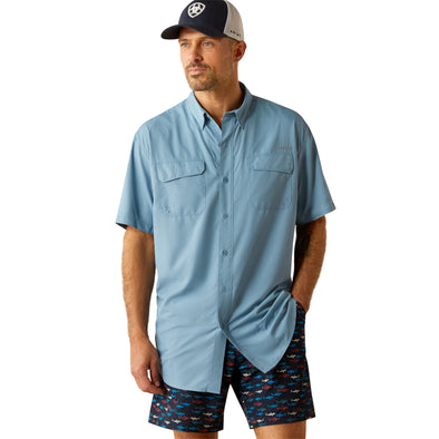 Camisa Ariat VentTEK Outbound Azul Corte Clásico