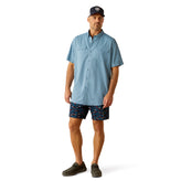 Camisa Ariat VentTEK Outbound Azul Corte Clásico