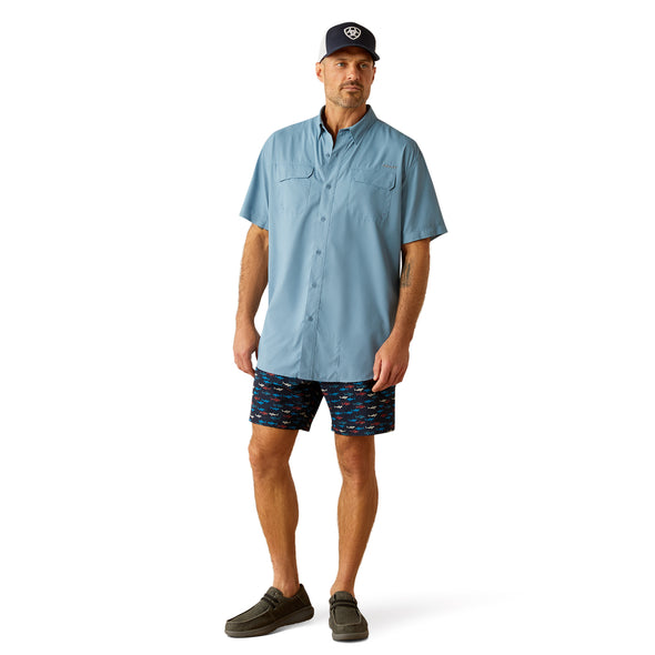 Camisa Ariat VentTEK Outbound Azul Corte Clásico