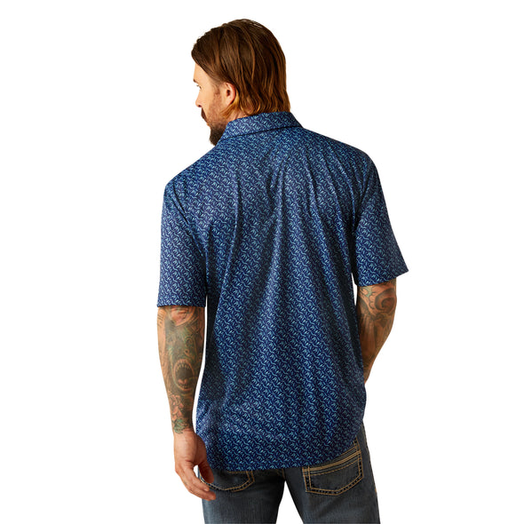 Polo Ariat All Over Print Azul