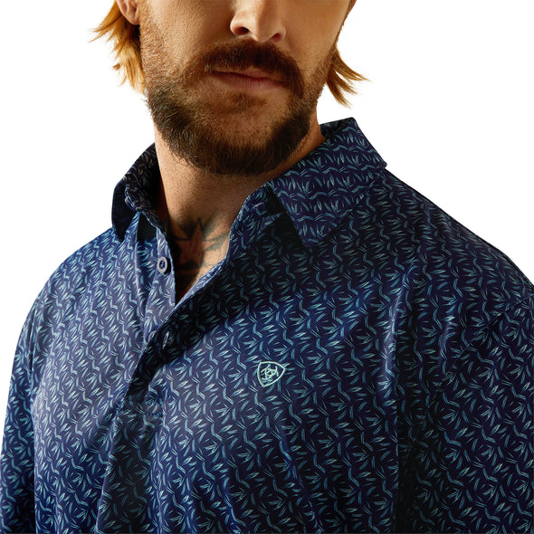 Polo Ariat All Over Print Azul