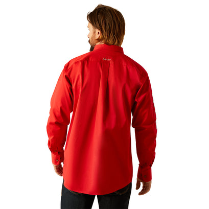 Camisa Ariat Team Logo Twill Rojo Corte Clásico