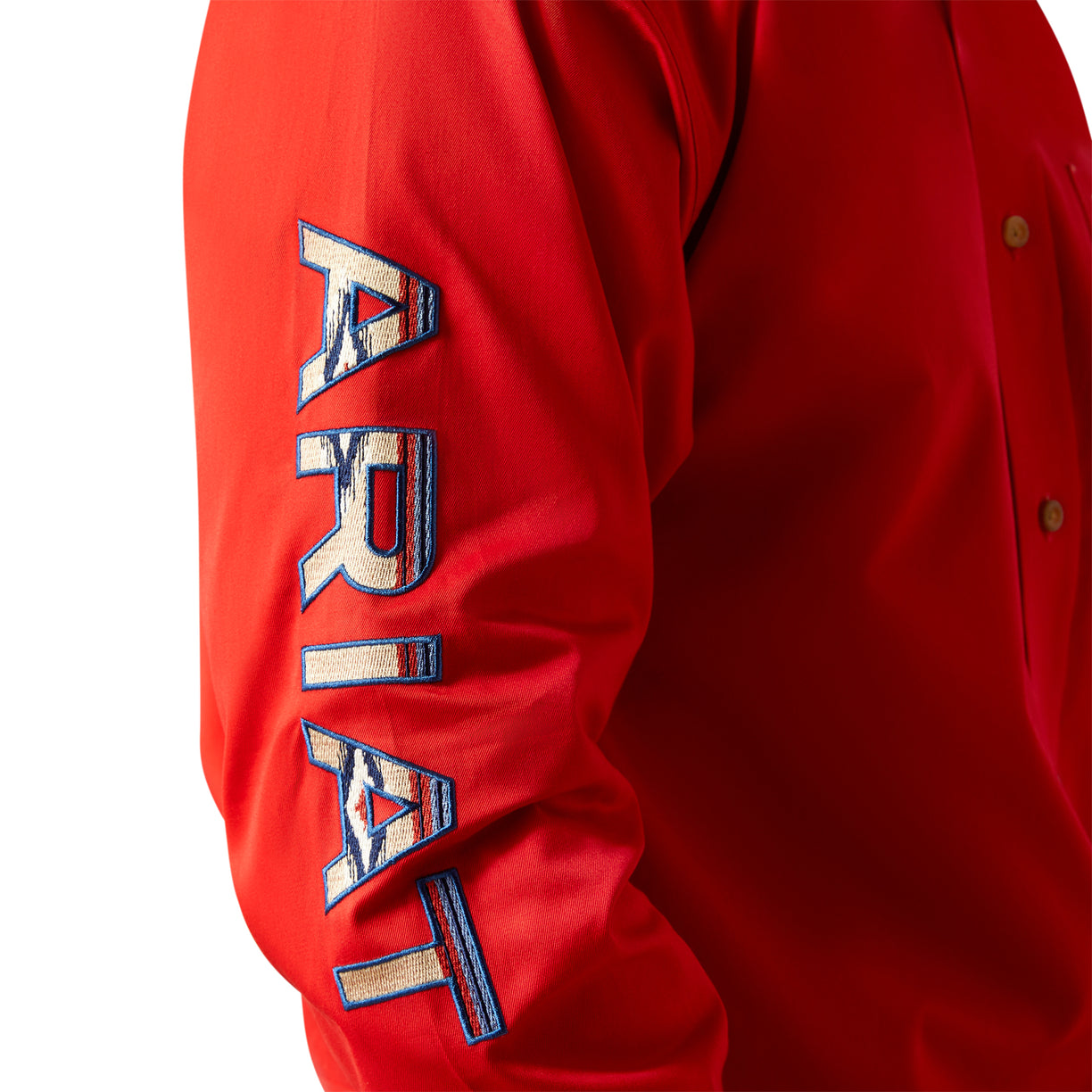 Camisa Ariat Team Logo Twill Rojo Corte Clásico