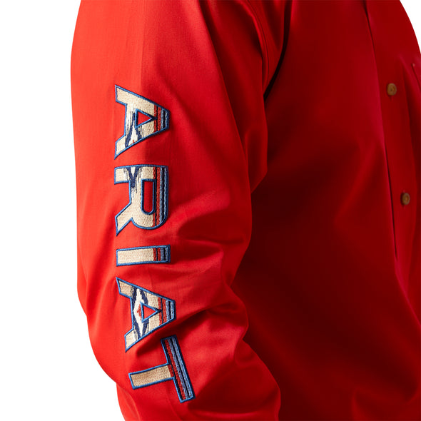 Camisa Ariat Team Logo Twill Rojo Corte Clásico