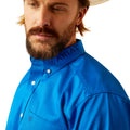 Camisa Ariat Team Logo Twill Azul Corte Clásico