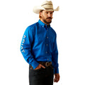 Camisa Ariat Team Logo Twill Azul Corte Clásico