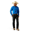 Camisa Ariat Team Logo Twill Azul Corte Clásico