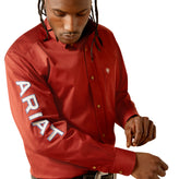 Camisa Ariat Team Logo Twill Rojo Corte Clásico