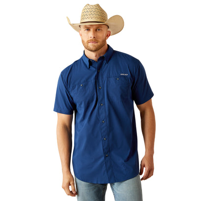 Camisa Ariat 360 Airflow Azul Corte Clásico