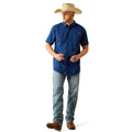 Camisa Ariat 360 Airflow Azul Corte Clásico
