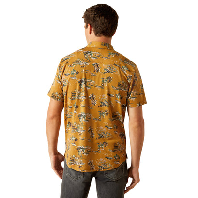 Camisa Ariat Mocha Corte Retro