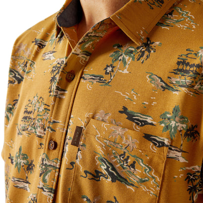 Camisa Ariat Mocha Corte Retro