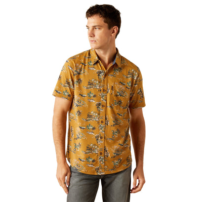 Camisa Ariat Mocha Corte Retro