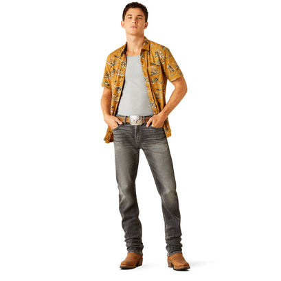 Camisa Ariat Mocha Corte Retro