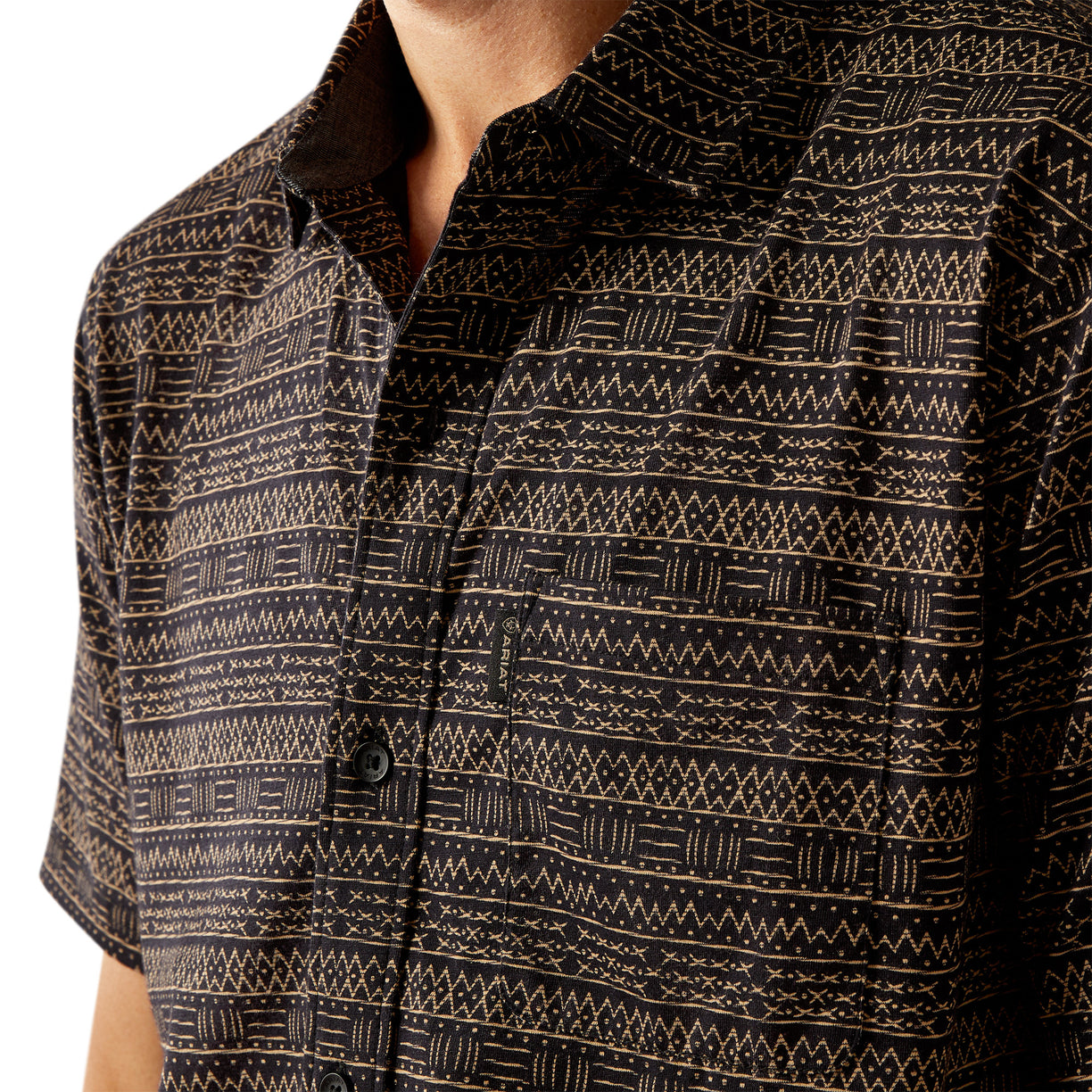 Camisa Ariat Black Stripe Corte Retro