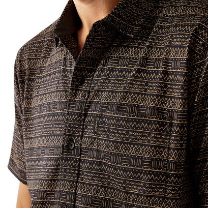 Camisa Ariat Black Stripe Corte Retro