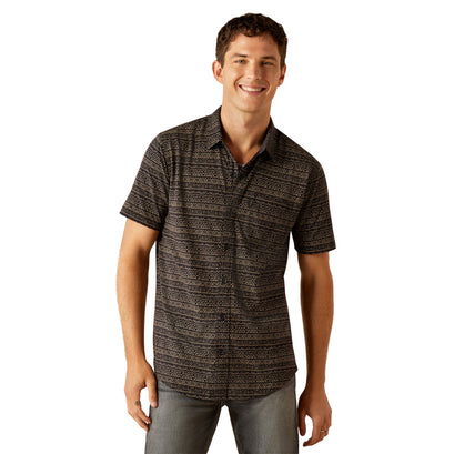 Camisa Ariat Black Stripe Corte Retro