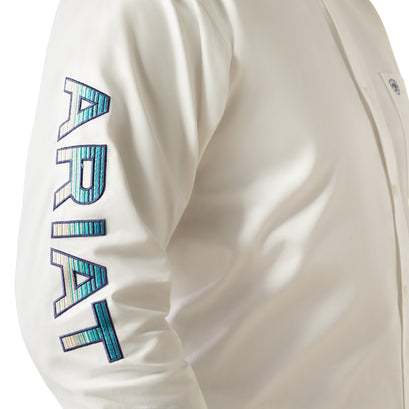 Camisa Ariat Team Logo Twill Teal Corte Clásico