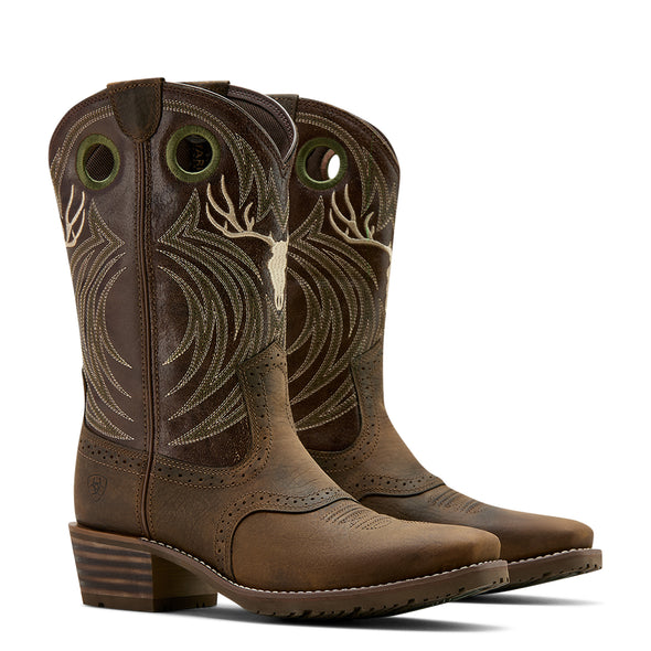 Bota Vaquera Ariat Hybrid Roughstock Antler