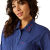 Camisa Ariat Team Kirby Stretch Azul