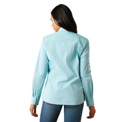 Camisa Ariat Team Kirby Stretch Azul