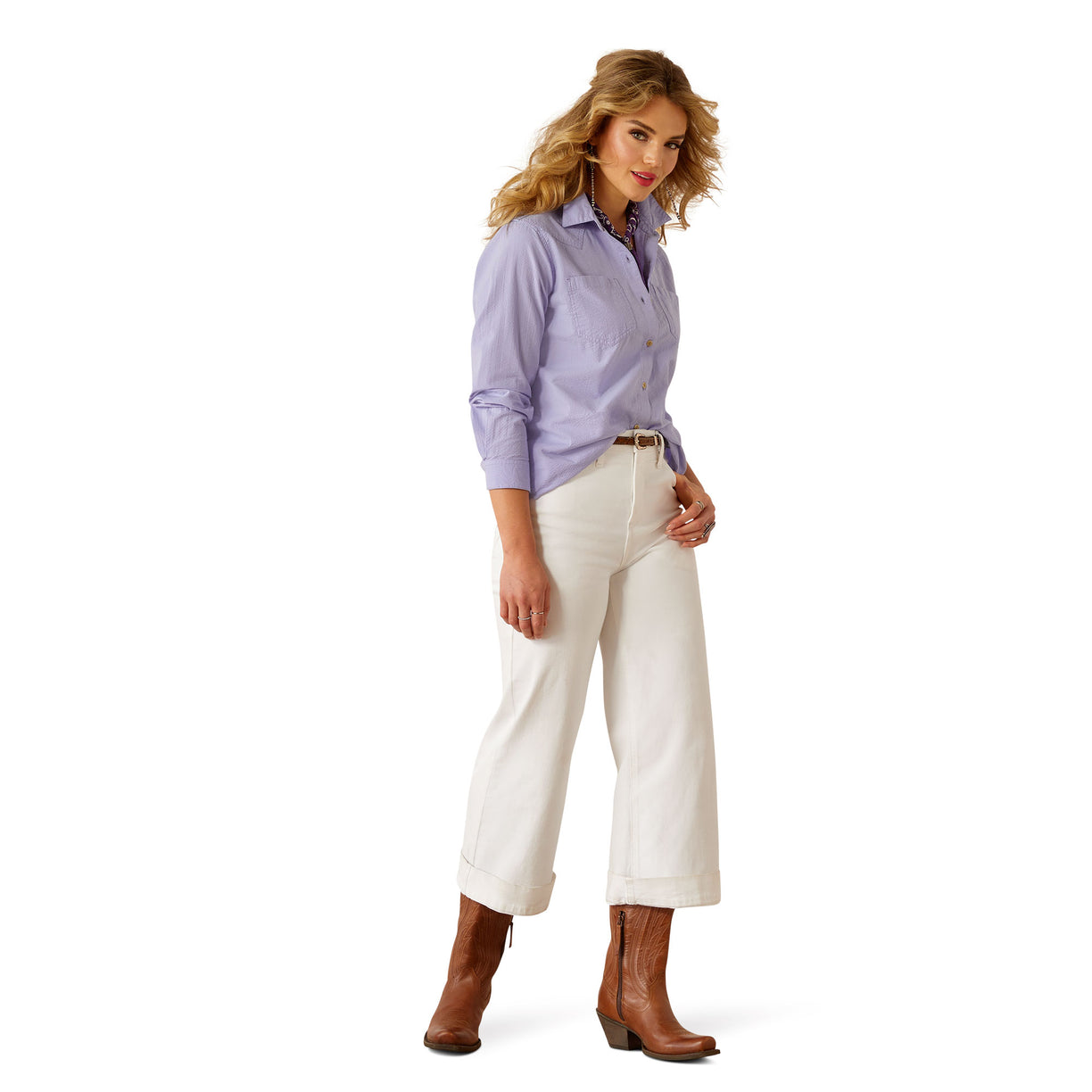 Camisa Ariat R.E.A.L. Billie Jean Lavanda