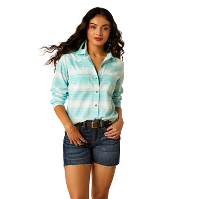 Camisa Ariat R.E.A.L. Billie Jean Turquesa