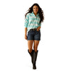 Camisa Ariat R.E.A.L. Billie Jean Turquesa